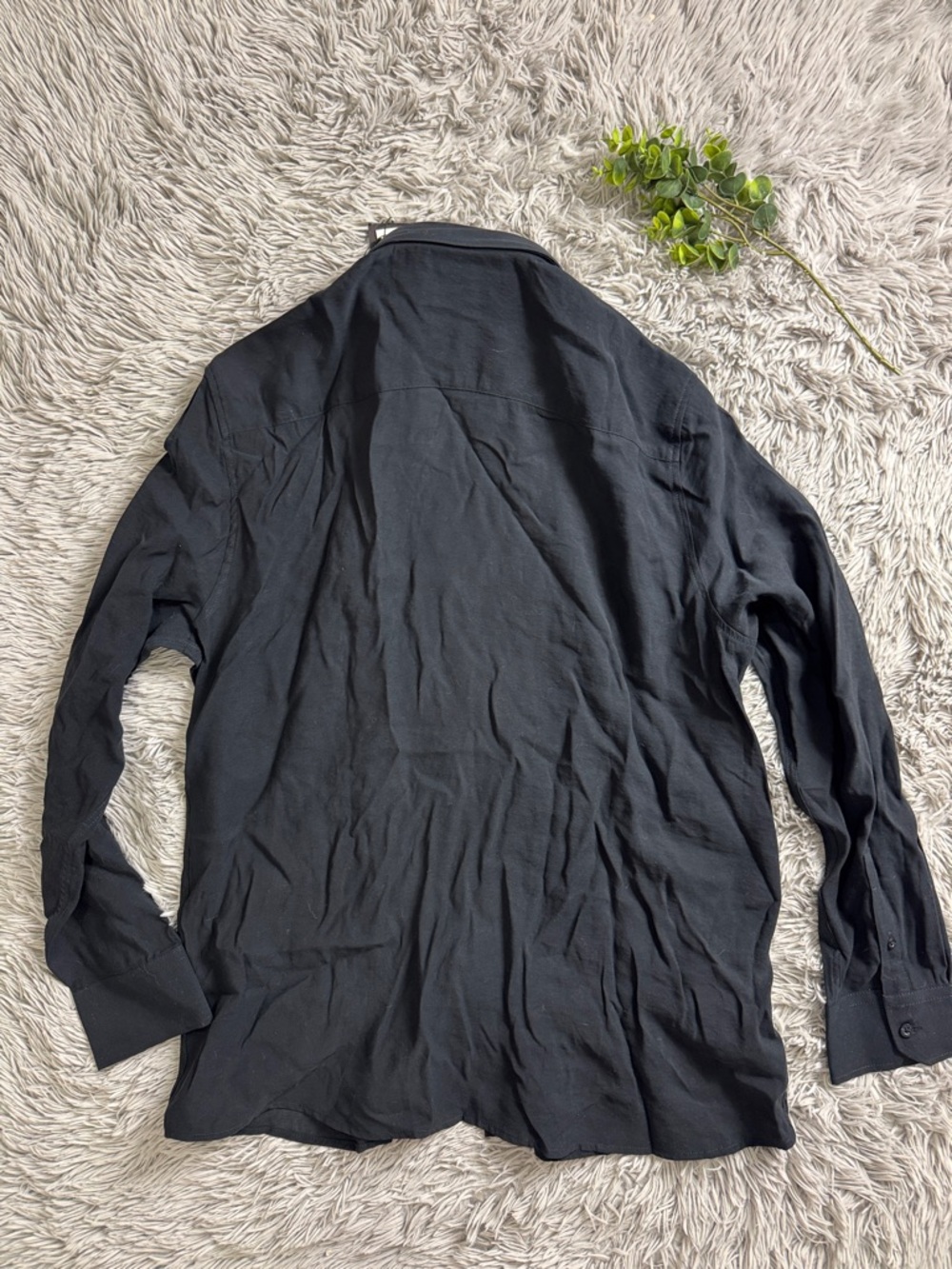 NWT Mavi Men’s Black Long Sleeve Button-Up Shirt all blue x tencel size XL - Picture 5 of 5